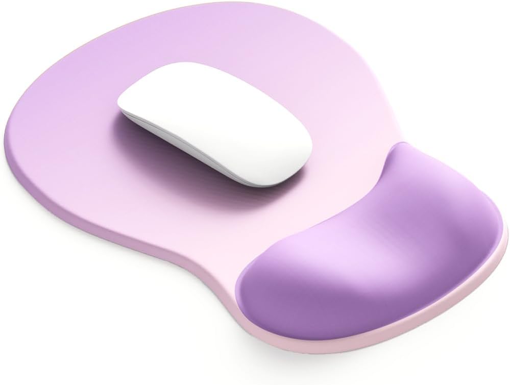 DEMON CHEST ErgoComfort Gel Wrist Rest Mouse Pad-Ergonomic Office Mousepad with Wrist Support-Non-Slip. Design Desk Accessories Mat for Home&Game Decor (02Pink Serenity)