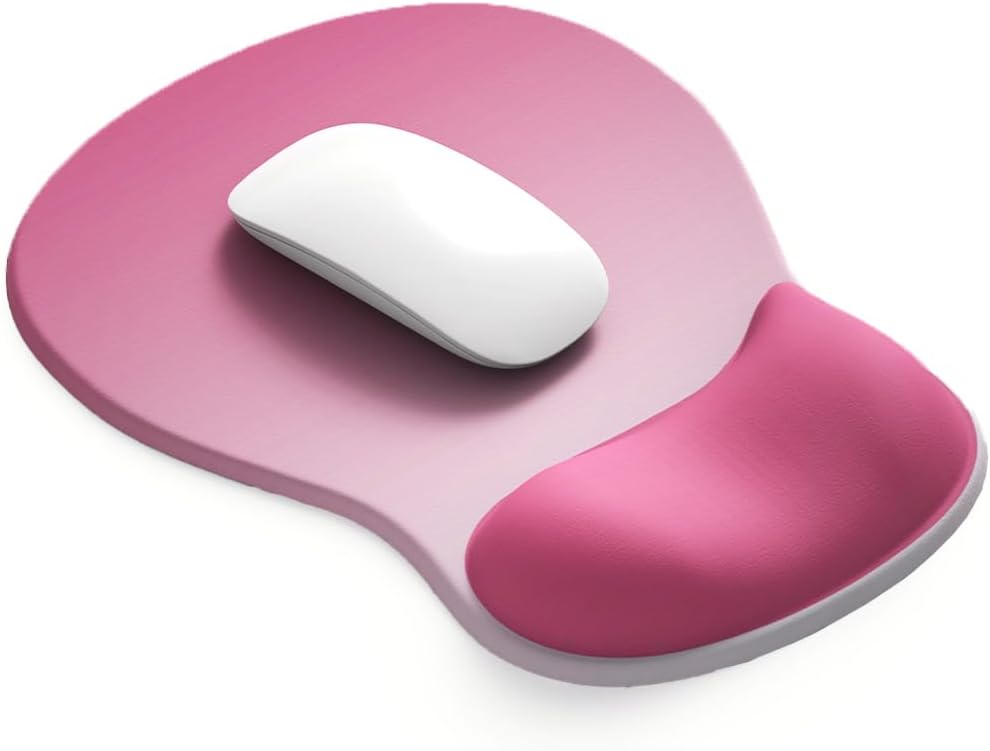 DEMON CHEST ErgoComfort Gel Wrist Rest Mouse Pad-Ergonomic Office Mousepad with Wrist Support-Non-Slip. Design Desk Accessories Mat for Home&Game Decor (02Pink Serenity)