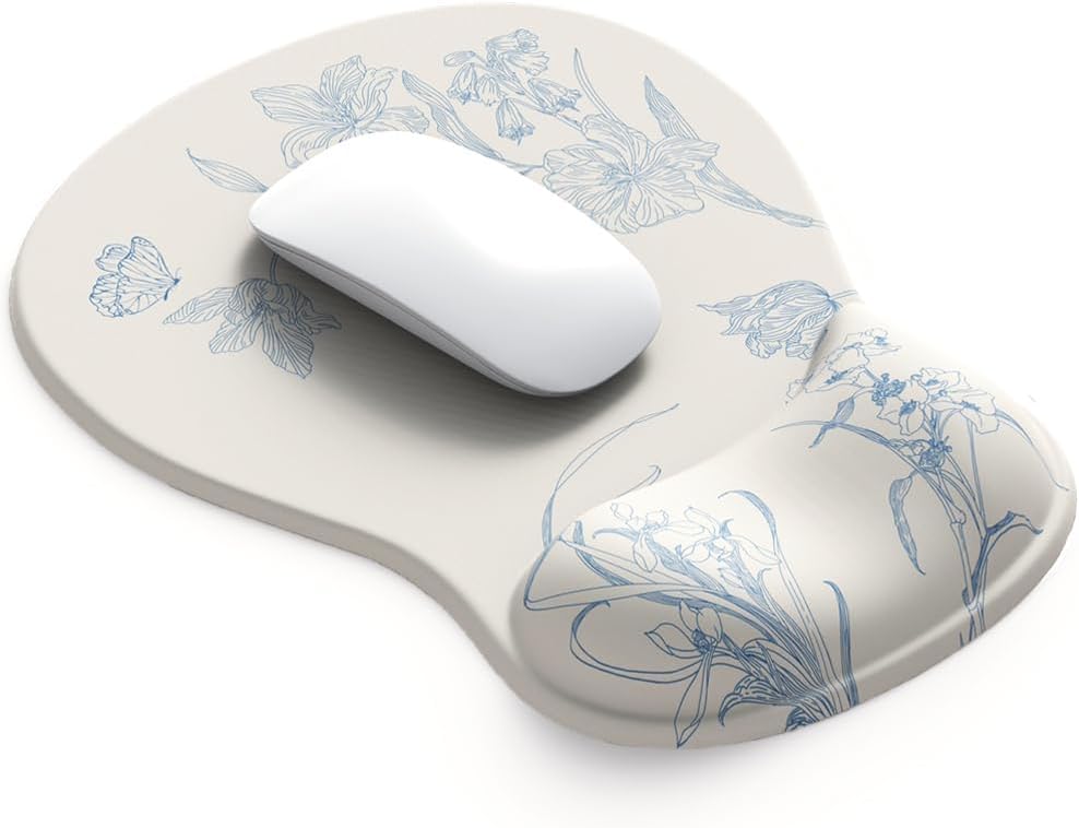 DEMON CHEST ErgoComfort Gel Wrist Rest Mouse Pad-Ergonomic Office Mousepad with Wrist Support-Non-Slip. Design Desk Accessories Mat for Home&Game Decor (02Pink Serenity)