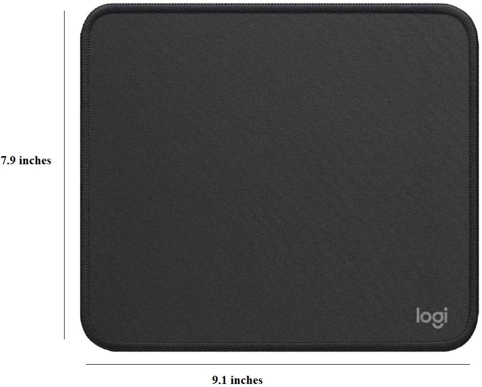 Logitech Mouse Pad - Studio Series. Computer Mouse Mat with Anti-Slip Rubber Base. Easy Gliding. Spill-Resistant Surface. Durable Materials. Portable. in a Fresh Modern Design. Graphite