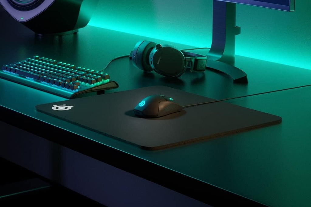 SteelSeries QcK Heavy - Large - Gaming Mouse Pad - Extra Thick Non-Sip Rubber Pad - Exslusive Microfiber Surface - Peak Tracking and Stability - Optimized For Gaming Sensors