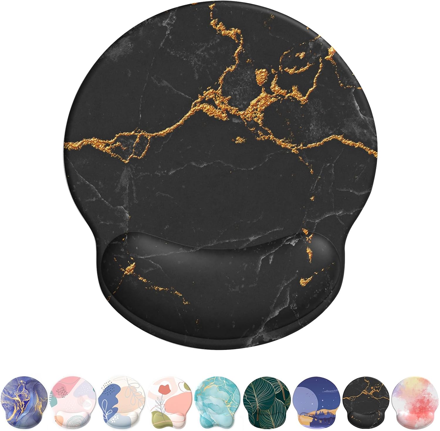 eulps Mouse Pad with Wrist Rest. Comfortable Computer Mousepad with Gel Wrist Support Smooth Surface and Non-Slip PU Base for Pain Relief. Laptop. Office & Home (Rose)