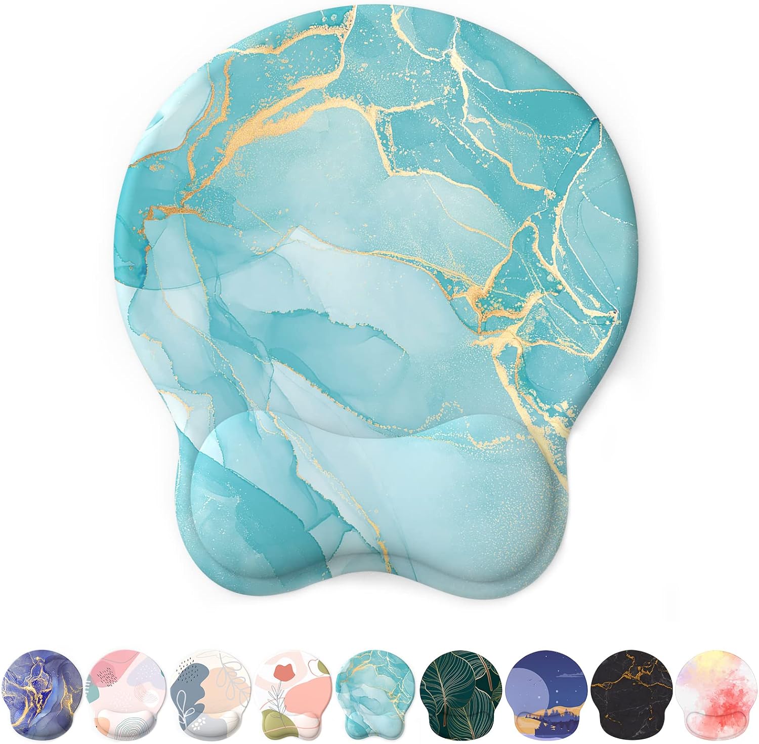 eulps Mouse Pad with Wrist Rest. Comfortable Computer Mousepad with Gel Wrist Support Smooth Surface and Non-Slip PU Base for Pain Relief. Laptop. Office & Home (Rose)