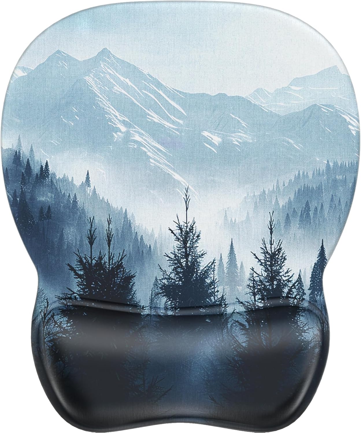 MROCO Ergonomic Mouse Pad with Gel Wrist Rest. Smooth Wrist Support Surface. Non-Slip PU Base for Pain Relief. Comfortable Mousepad for Computer. Laptop. Office & Home. 9.4 x 8.1 in. Black