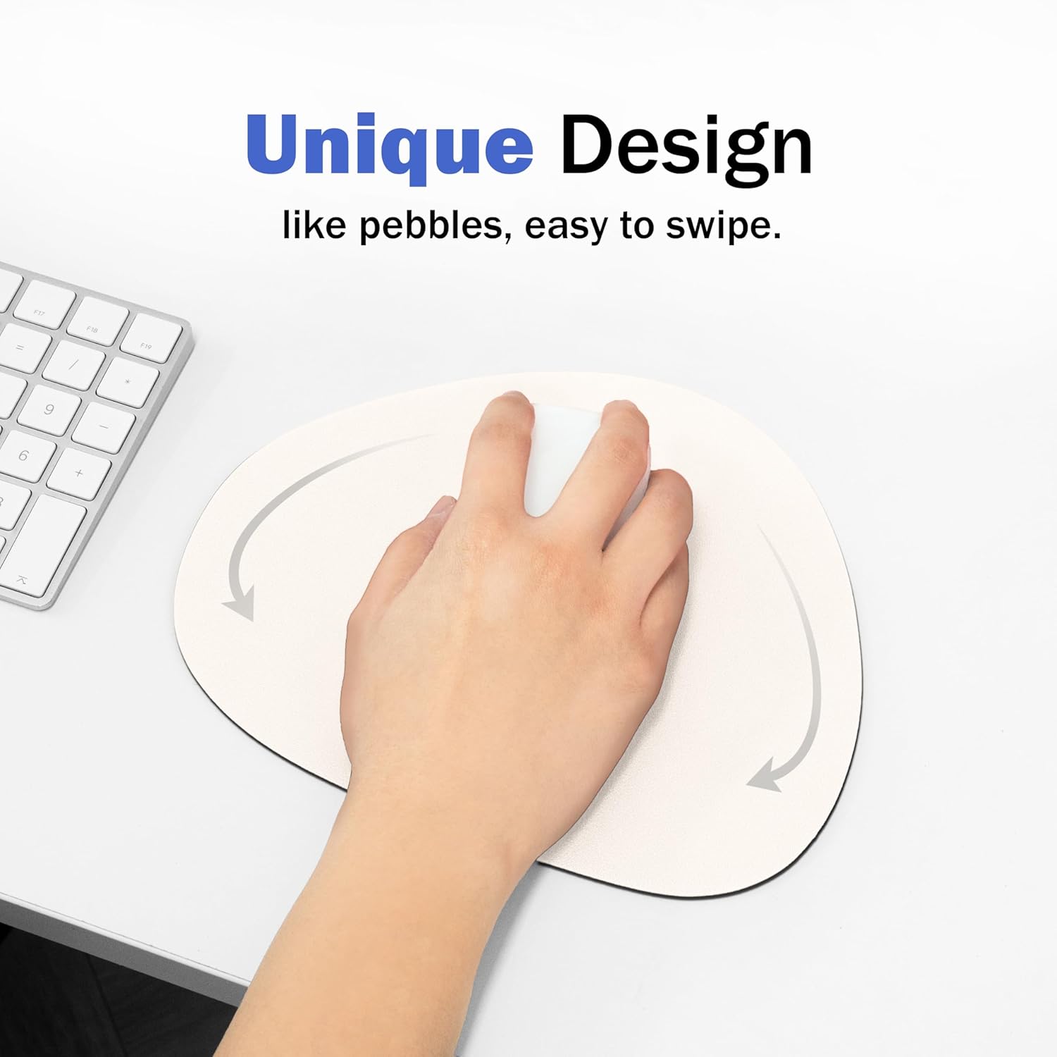 Mouse pad. Non-Slip Washable Waterproof Computer Mouse pad (Vanilla Cream)
