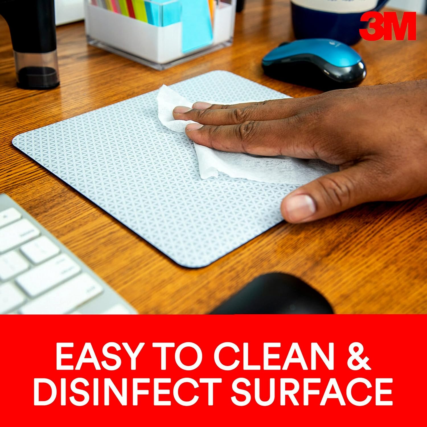 3M Precise Mouse Pad Enhances the Precision of Optical Mice at Fast Speeds. Easy to Clean. Stays in Place. 9 in x 8 in (MP114-BSD1)