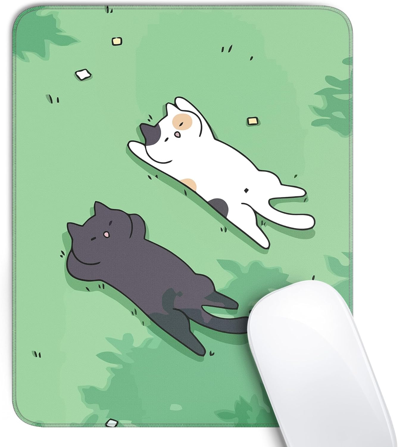 Cute Black Cat Mouse Pad.Kawaii Anime Cat Mouse Pads for Wireless Mouse Desk Accessories.10X8 Travel Mousepad with Non-Slip Rubber Base. Stitched Edge Mouse Pads for Desk.Computers.Laptop.Office