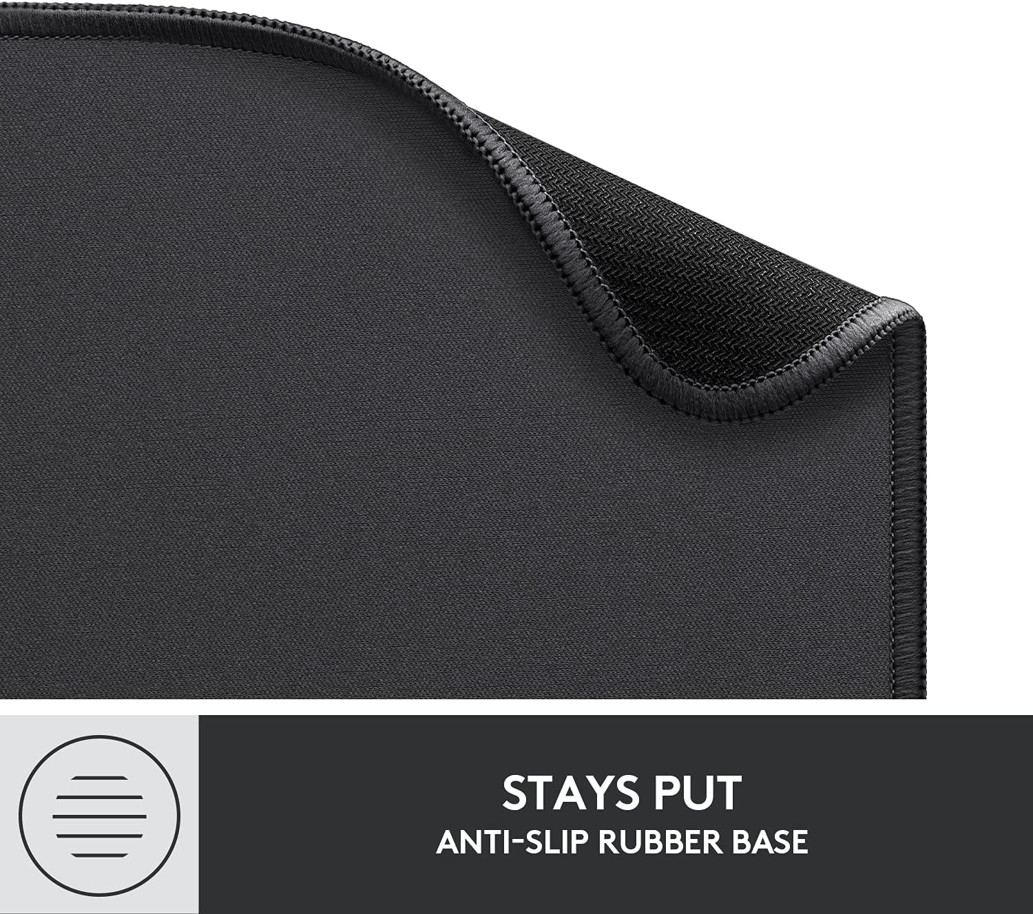 Logitech Mouse Pad - Studio Series. Computer Mouse Mat with Anti-Slip Rubber Base. Easy Gliding. Spill-Resistant Surface. Durable Materials. Portable. in a Fresh Modern Design. Graphite